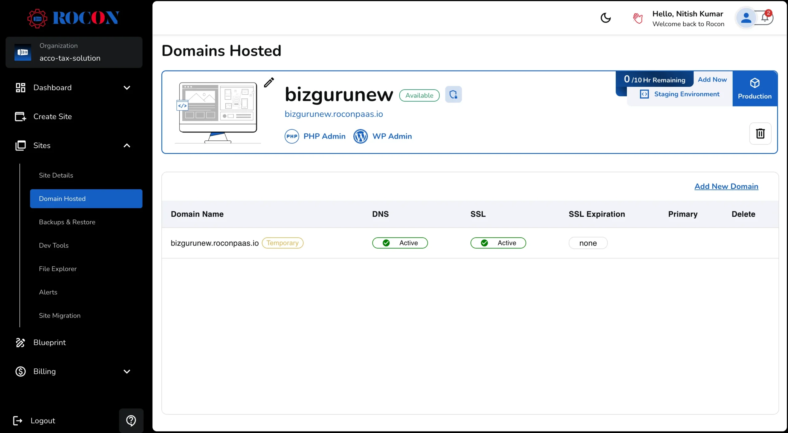 Chrome browser showing Not Secure warning in the address bar